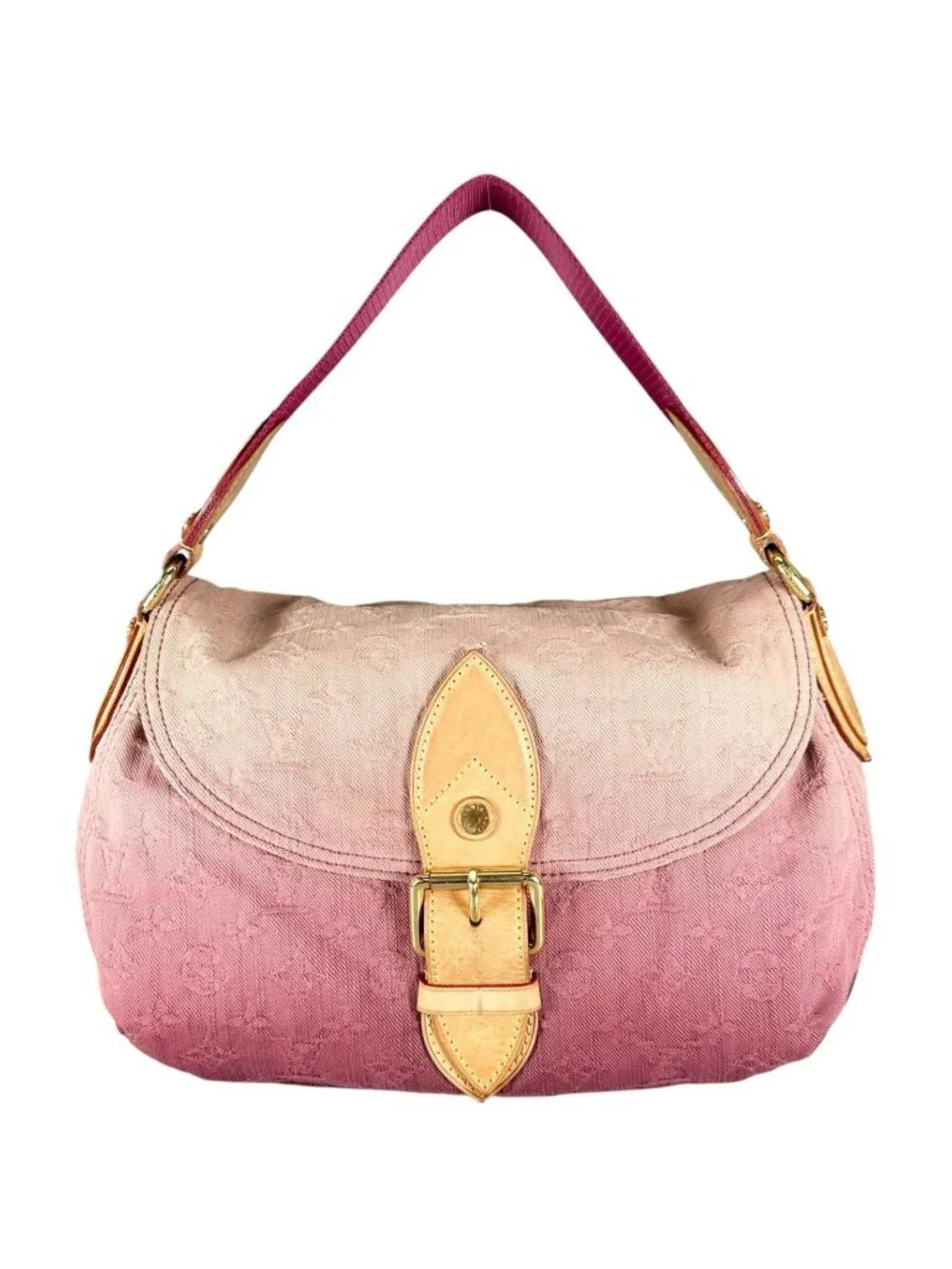 Louis Vuitton Sunray Handbag Monogram Denim Pink
